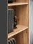 Stijlvolle woonwand Kinn 03, kleur: antraciet / Artisan eiken - Afmetingen: 145 x 240 x 40 cm (H x B x D), met LED verlichting en push-to-open-systeem
