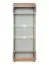 Grote vitrinekast Asheim 02, kleur: grijs / eiken Artisan - Afmetingen: 191 x 70 x 40 cm (H x B x D), met LED-verlichting