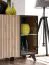 Ladekast met zes vakken Nordkapp 08, kleur: Hickory Jackson / Zwart - Afmetingen: 82 x 160 x 40 cm (H x B x D), met veel opbergruimte