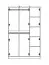 Jongerenkamer - draaideurkast / kleerkast Sallingsund 02, kleur: eiken / wit / antraciet - afmetingen: 191 x 120 x 51 cm (H x B x D), met 3 deuren en 5 vakken