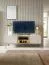 Elegante TV-onderkast met push-to-open-functie, in kasjmier, 56 x 154 x 39 cm, met 3 deuren en 4 vakken, incl. LED verlichting, ABS-randen