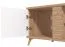 Stevige salontafel met twee deuren Baka 04, drie compartimenten, kleur: Artisan eik / wit hoogglans, ABS, MDF, afmetingen: 54 x 120 x 60 cm, modern ontwerp