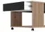 Salontafel / salontafel met één lade Zvesdara 07, kleur: Artisan eik / zwart, vier wielen, stijlvol, afmetingen: 46 x 101 x 55 cm, voor woonkamer