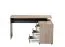 Modern hoekbureau Batani 01, drie laden, kleur: eiken grijs / zwart, twee compartimenten, ABS randen, afmetingen: 75 x 137,5 x 101,5 cm, verstelbaar element