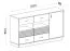 Sideboard met genoeg opbergruimte Niel 08, kleur: eiken / antraciet - Afmetingen: 85 x 155 x 40 cm (H x B x D)