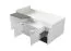 Functioneel bed / kinderbed / hoogslaper met Lindos-bureau, kleur: wit / grijs - ligvlak: 90 x 200 cm (B x L)