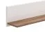 Complete woonkamer set – Set A Kanjiza, 6-delig, kleur: eiken Flagstaff / wit / hoogglans wit, twee vitrine kasten, een tv-kast, een wandplank / wandrek, een ladekast / commode en een salontafel