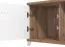 Complete woonkamer set – Set A Kanjiza, 6-delig, kleur: eiken Flagstaff / wit / hoogglans wit, twee vitrine kasten, een tv-kast, een wandplank / wandrek, een ladekast / commode en een salontafel