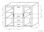Vitrinekast / dressoir Ciomas 02, kleur: Sonoma eiken / grijs - afmetingen: 104 x 135 x 40 cm (H x B x D)