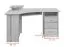 Bureau massief grenen transparant gelakt Junco 186 - Afmetingen: 75 x 138 x 83 cm (H x B x D)