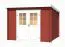 Tuinhuisje G276 Zweeds rood - 28 mm blokhut profielplanken, grondoppervlakte: 6,05 m², lessenaarsdak
