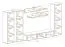 Hompland 155 woonkamer wandmeubel, kleur: wit / zwart - Afmetingen: 170 x 260 x 40 cm (H x B x D), met push-to-open functie