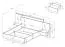 Doppelbett mit Nachtkommoden Gremda 06, Farbe: Eiche / Weiß - Liegefläche: 160 x 200 cm (B x L) Set inkl. hochklappbarem Rost