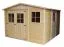 tuinhuis /tuinschuur Mainau van geprefabriceerde elementen met zadeldak - L: 300 cm x B: 300 cm - incl. dakleer
