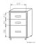 Ladeblok / rolcontainer Cianjur 18, kleur: eik / wit - afmetingen: 70 x 45 x 45 cm (H x B x D)