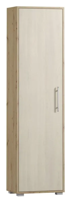 Kast Curug 15, kleur: eiken / licht beuken - Afmetingen: 188 x 50 x 34 cm (H x B x D)