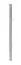 Hekwerkpaal mod. U, Uitvoering: verzinkt, Voor hekhoogte: 43 cm, Lengte: 45 cm, Bevstigingspunten: 2