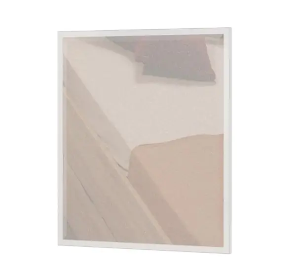 Spiegel Lepa 23, kleur: wit - Afmetingen: 87 x 79 x 2 cm (H x B x D)
