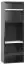 Jeugdkamer / tienerkamer - open kast Marincho 39, kleur: zwart / wit - Afmetingen: 159 x 53 x 32 cm (H x B x D)
