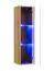 moderne woonwand Kongsvinger 76, kleur: Wotan eik - afmetingen: 160 x 330 x 40 cm (H x B x D), met LED-verlichting