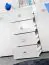 Dressoir / ladekast Nevedal 06, kleur: wit hoogglans - Afmetingen: 100 x 150 x 45 cm (H x B x D), met zes vakken