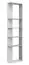 Kinderkamer - open kast Luis 07, kleur: eik wit / grijs - 218 x 50 x 22 cm (h x b x d)