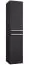 Badkamer - hoge kast Bidar 85, kleur: zwart eiken - 160 x 35 x 35 cm (H x B x D)
