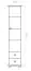 Kast massief grenen, wit Junco 36 - Afmetingen: 195 x 45 x 42 cm (H x B x D)
