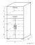 Kast Ciomas 08, kleur: Sonoma eiken / grijs - Afmetingen: 145 x 74 x 40 cm (H x B x D)
