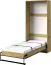 Verticaal opklapbed / bedkast (tiener)bed Garian 19 verticaal, kleur: eiken / wit - matras maat: 90 x 200 cm (B x L)