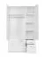 Draaideurkast / kledingkast Messini 04, kleur: wit / wit hoogglans - Afmetingen: 198 x 136 x 54 cm (H x B x D)