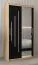Schuifdeurkast / kleerkast met spiegel Tomlis 01B, kleur: sonoma eiken / wengé - afmetingen: 200 x 100 x 62 cm (H x B x D)