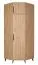 Eckkleiderschrank & Schrankaufsatz mit viel Stauraum Gondomar 06, Farbe: Eiche Artisan - Abmessungen: 240 x 92 x 92 cm (H x B x T), mit 2 Kleiderstangen und 11 Fächern