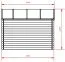 Tuinhuis / chalet Rettenberg, FSC®, onbehandeld, blokhut profielplanken 34 mm - grondoppervlakte: 11,86 m², zadeldak