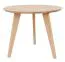 Salontafel rond Erdre 03 met 50 cm diameter, in eikenhout geolied, tafelblad 2 cm, 50 x 50 x 41,5 cm, gemaakt van massief eiken, 3 poten, voor woonkamer