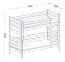 Kinderbed / stapelbed Milo 19 incl. 2 lattenbodems en 2 lades, in wit, massief grenenhout, matrasmaat: 80 x 190 cm, deelbaar