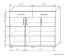 lowboard kast / dressoir Cikupa 35, kleur: walnoot / iep - afmetingen: 103 x 130 x 40 cm (H x B x D)