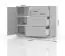 Ladekast /dressoir Siumu 12, kleur: wit / wit hoogglans - 85 x 107 x 45 cm (h x b x d)