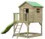 Speeltoren S20B, dak: groen, incl. golfglijbaan, balkon, zandbak en houten ladder - Afmetingen: 330 x 251 cm (B x D)