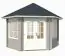 Chalet / tuinhuis G65 lichtgrijs incl. vloer - 44 mm, bruikbare oppervlakte: 7,30 m², tentdak