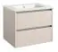 Waschtischunterschrank Malegaon 24, Farbe: Kaschmir-Grau – Abmessungen: 52 x 62 x 47 cm (H x B x T)