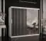 elegante kledingkast met voldoende opbergruimte Balmenhorn 90, kleur: mat wit / mat zwart - afmetingen: 200 x 200 x 62 cm (H x B x D), met één deur met spiegel