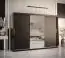 Grote kledingkast met drie deuren Balmenhorn 48, kleur: mat zwart - afmetingen: 200 x 250 x 62 cm (H x B x D), met voldoende opbergruimte