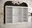 elegante kledingkast Hochfeiler 23, kleur: wit / wit marmer - afmetingen: 200 x 250 x 62 cm (H x B x D), met drie deuren en drie spiegels