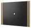 Achterwand paneel Slatina 16, kleur: eiken / zwart - afmetingen: 100 x 140 x 4 cm (H x B x D)