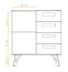 Ladenkast / dressoir Masterton 06 van geolied massief beuken kernhout - Afmetingen: 100 x 91 x 45 cm (H x B x D)