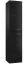 Badezimmer - Hochschrank Nadiad 52, Farbe: Eiche schwarz – Abmessungen: 160 x 35 x 35 cm (H x B x T)