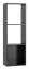 kinderkamer / tienerkamer - wandplank / hangrek Marincho 93, kleur: zwart - afmetingen: 159 x 53 x 32 cm (h x b x d)