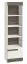 Regal Knoxville 04, Farbe: Kiefer Weiß / Grau - Abmessungen: 202 x 54 x 42 cm (H x B x T), mit 1 Tür und 5 Fächern