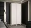 Eenvoudige kledingkast met twee kledingstangen Jotunheimen 01, kleur: Wit - Afmetingen: 208 x 100,5 x 62 cm (H x B x D)